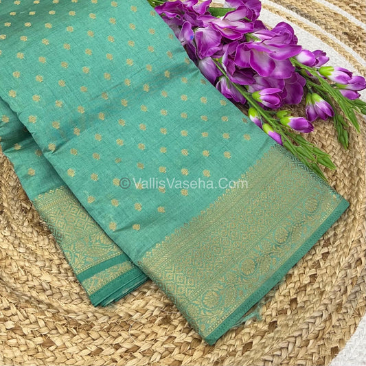 Semi Tussar Silk  - Pastal Green Shade  - VVSTS014