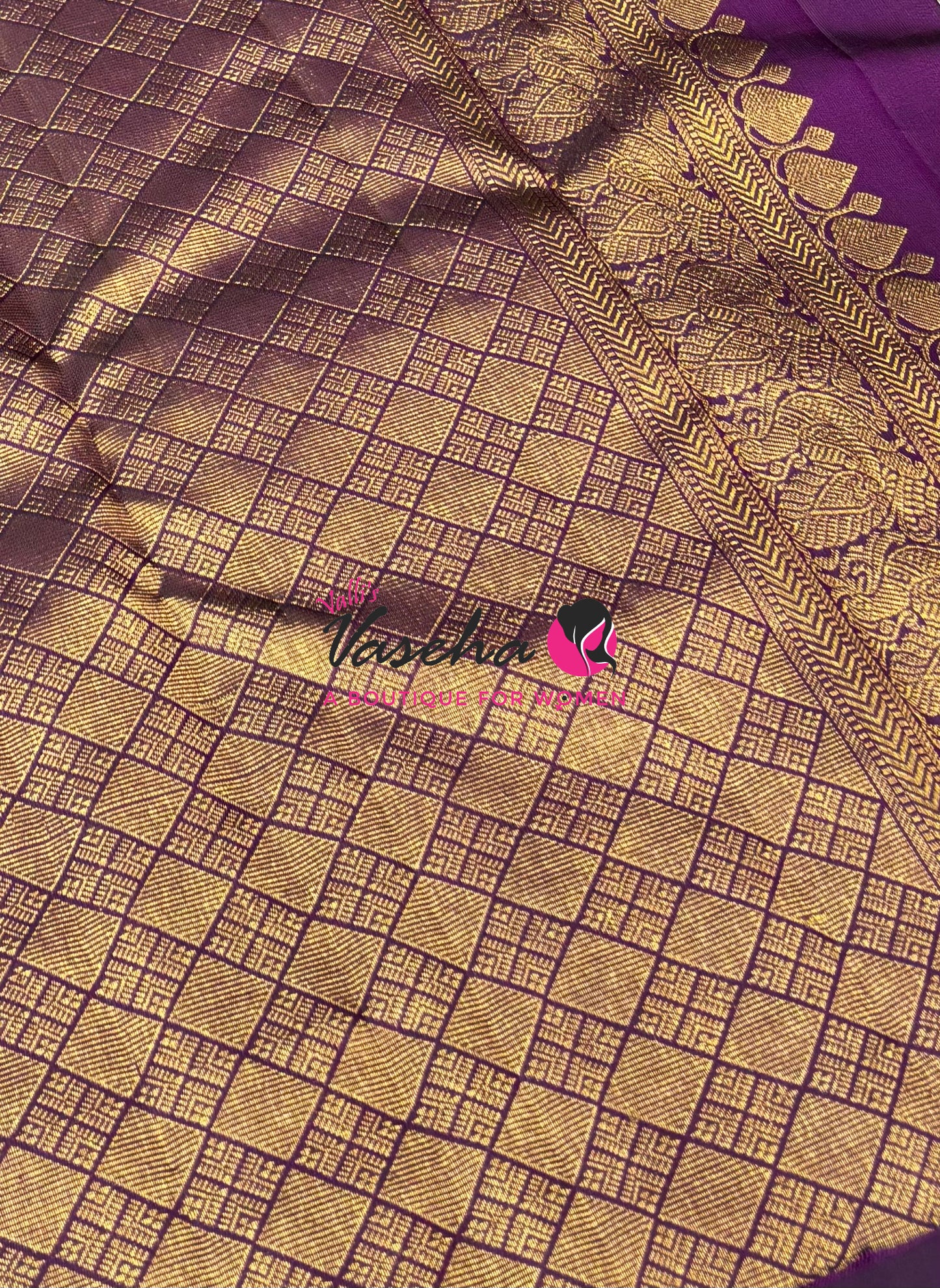 Pure Kanchipuram Silk Saree - Borderless - Light Lemon Green with Purple - VVPS043