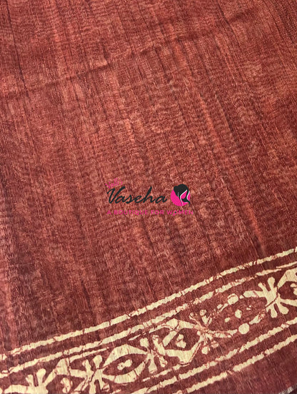 Art Tussar / Art Silk - Maroon Shade - VVATS002