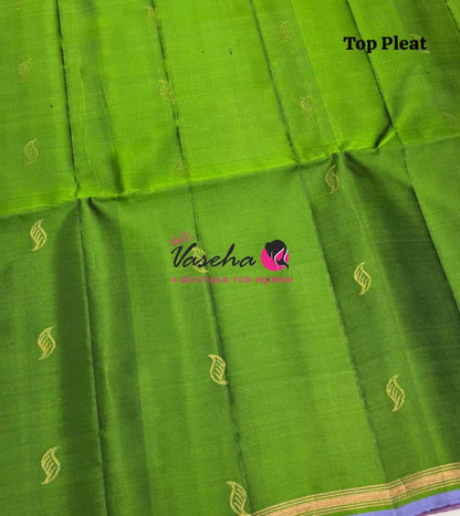 Pure Soft Silk Saree - Partly Pallu -  Half & Half Saree - VVPSS088