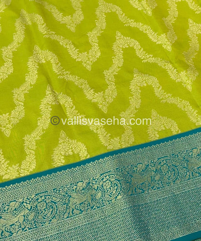 Semi Kanchi Silk - Green & Ramar Green Shade  - VVSKS004