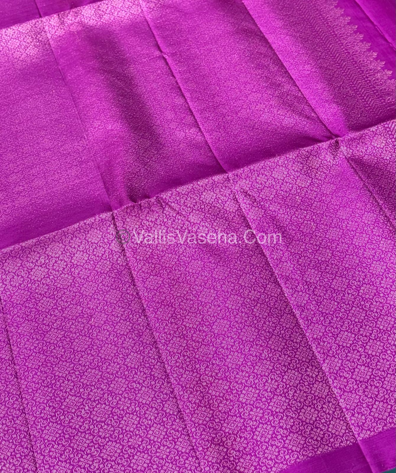 Pure Soft Silk Saree - Yellow & Pink Purple Shade - VVPSS055
