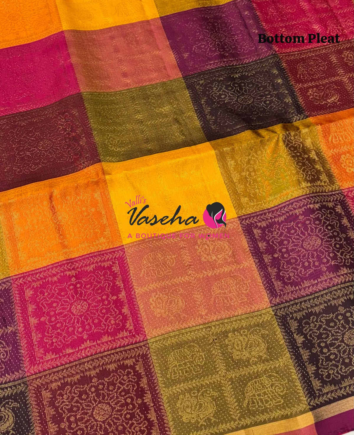 Pure Soft Silk Saree - Partly Pallu -  Half & Half Saree - VVPSS088