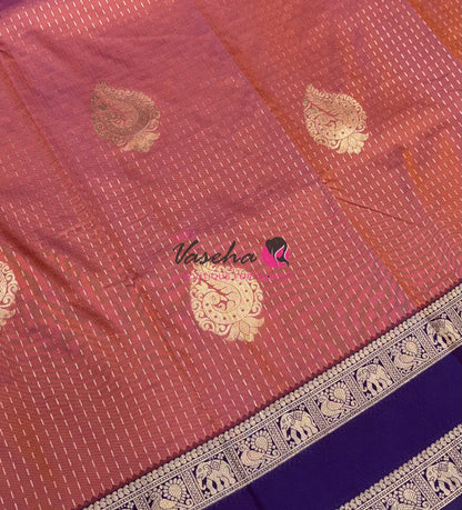 Semi Soft Silk - Onion Pink With Purple- VVSSS036