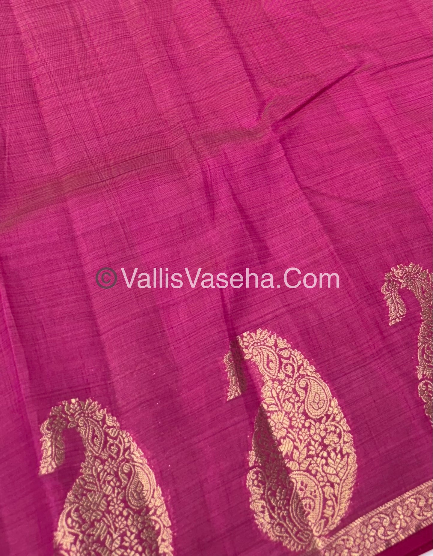 Semi Tussar Silk - Small Mango- Pink Shade - VVSTS002