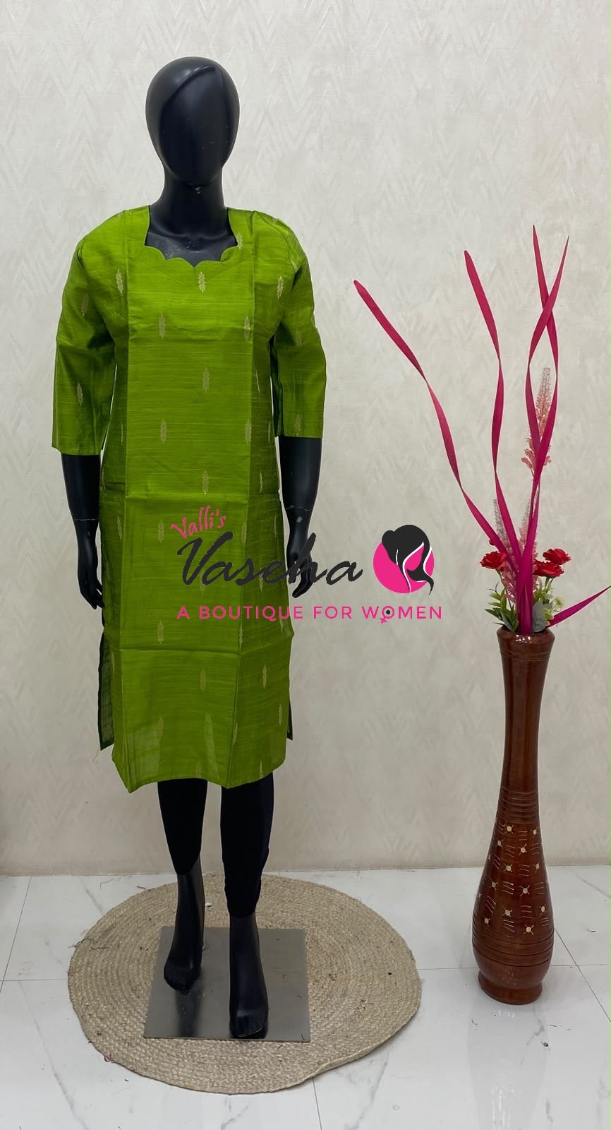 Ready Made - Semi Raw Silk - Kurti - VVSRK003
