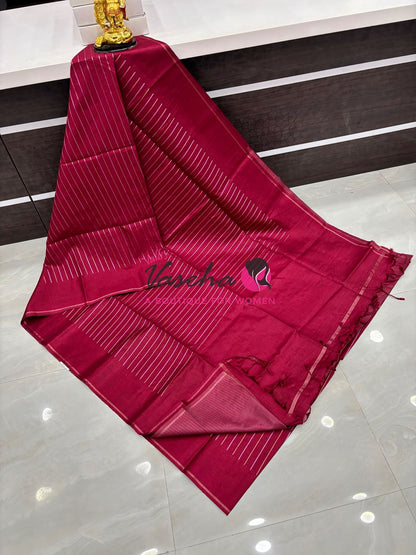 Semi Tussar Silk Saree | Pink Shade |VVSTS049