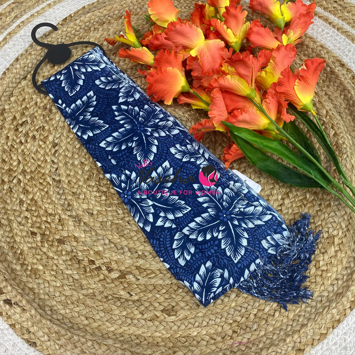 Stoles & Dupattas - Indigo Blue print - VVSD001