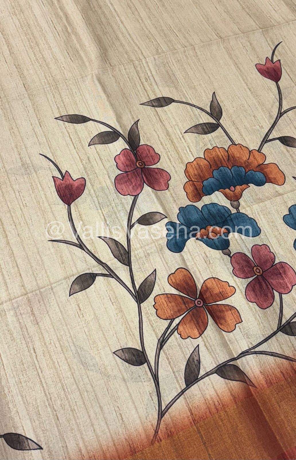 Art Silk / Semi Gicha Tussar Saree  - VVSGT003