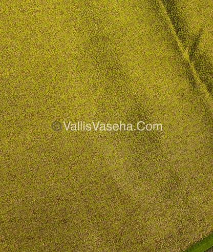 Bamboo Silk Saree  - Blue with Green Shade - VVBSS001