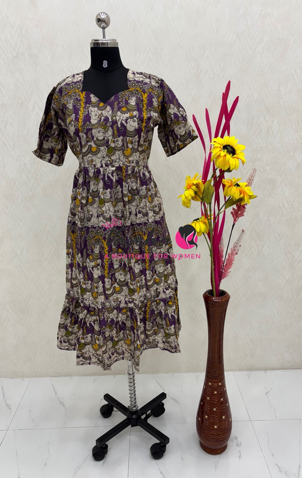 Ready Made - Kalamkari Frock  - VVRKF002