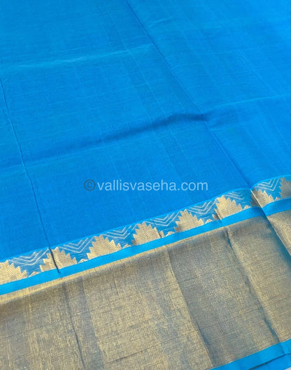 Pure Korvai Silk Cotton - Lakshadeepam Design - Short and Long border - VVKLD003