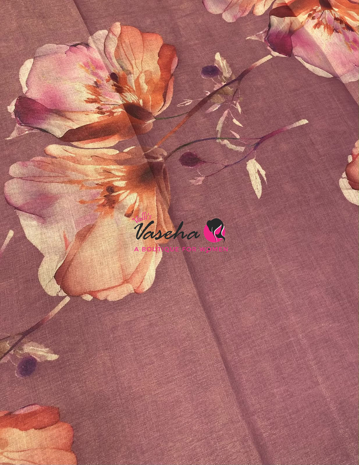 Linen Tissue Saree - Pinkish wine Shade - VVLTS006