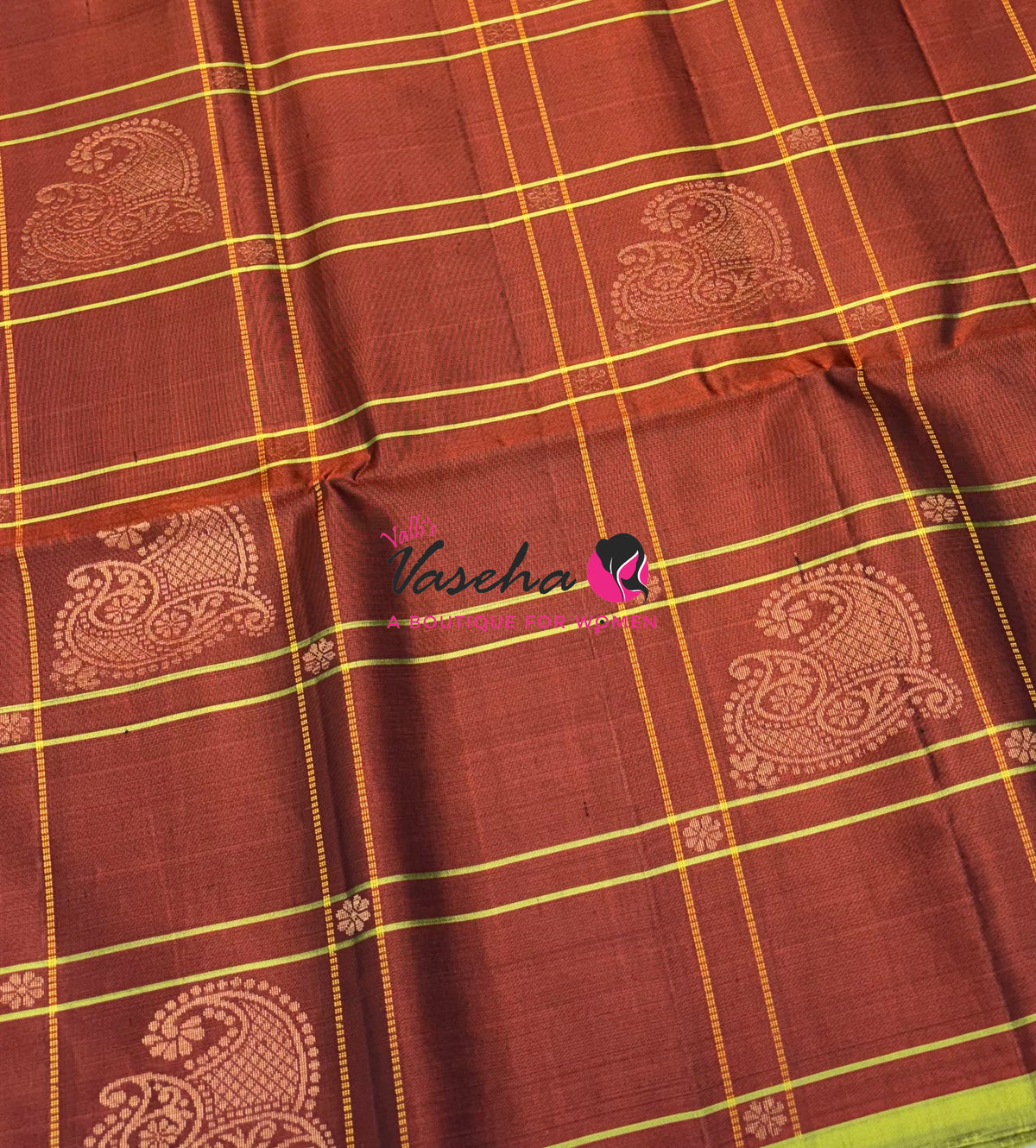 Pure Soft Silk Saree - Brown & Yellow Combo - VVPSS114