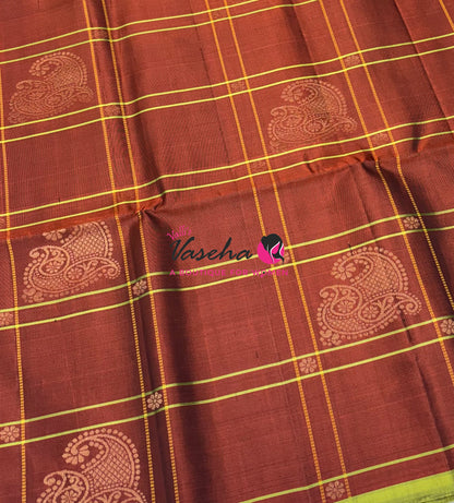 Pure Soft Silk Saree - Brown & Yellow Combo - VVPSS114