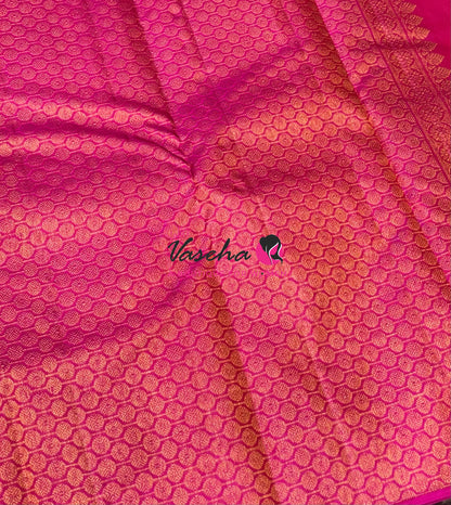 Pure Kanchipuram Silk Saree - Pazhum Pazhamum Checks - VVPS017