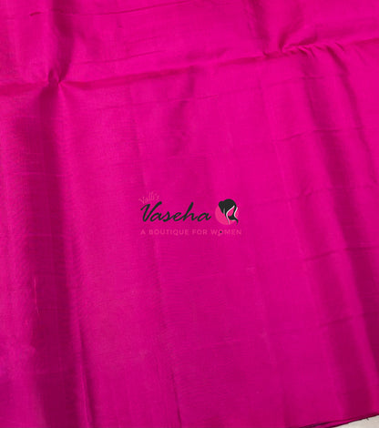 Pure Soft Silk Saree - Green  & Pink Shade - VVPSS055
