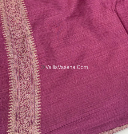 Banarasi - Heritage Silk - Semi Kathan Silk - Onion Pink Shade - VVBHS003