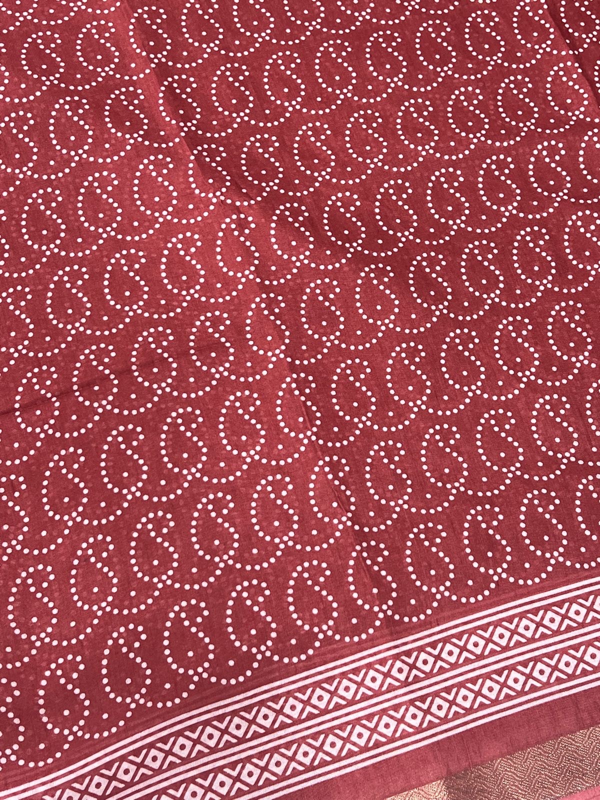 Casual Wear - Fancy Mixed Muslin Cotton - Merun Shade - VVFMC003