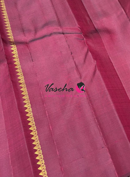 Pure Kanchipuram Silk Saree - Pazhum Pazhamum Checks - VVPS017