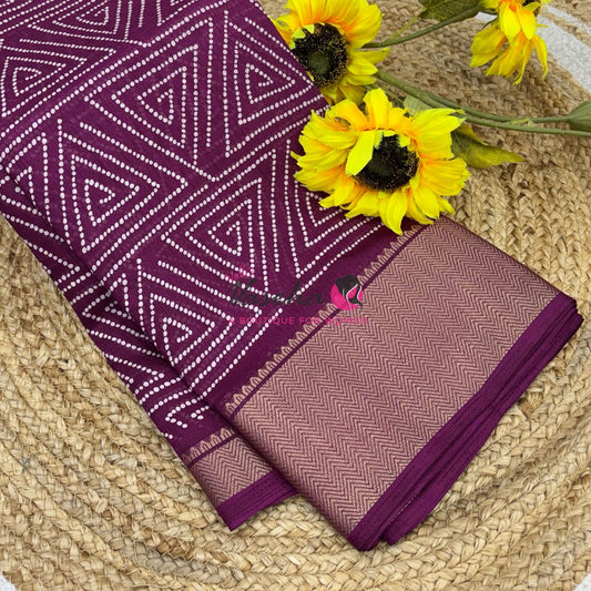 Semi Binny Silk | Wine - Purple |VVSBS007