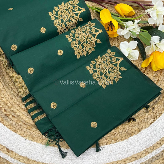 Mulberry Semi Silk - Dark Green Shade - VVMSS002