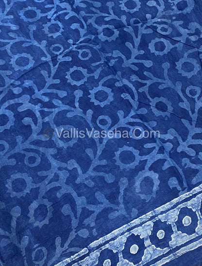 Pure Soft Mul Mul Cotton Sarees - Hand Block Prints - VVMMC003