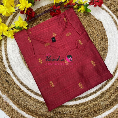 Ready Made - Semi Raw Silk - Kurti - VVSRK003