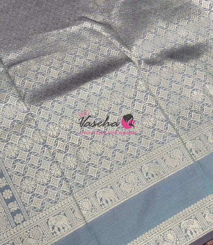 Semi Soft Silk - Wine With Grey- VVSSS036