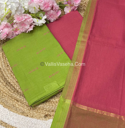 Salwar Material - Pure Cotton - Jacquard Design Set  - VVUSM008