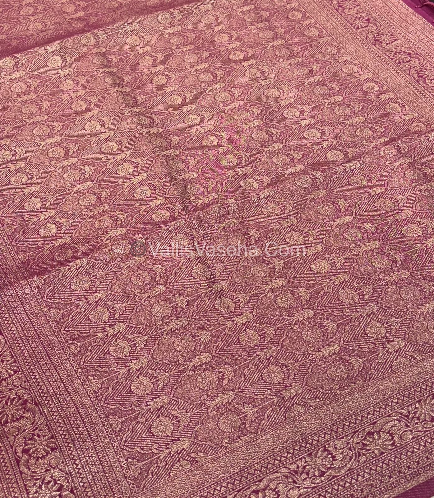 Banarasi - Heritage Silk - Semi Kathan Silk -  Onion Pink Shade - VVBHS009