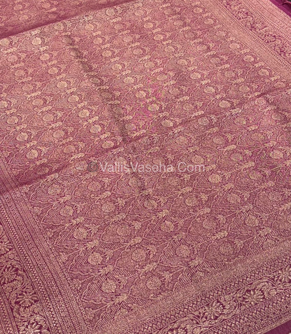 Banarasi - Heritage Silk - Semi Kathan Silk -  Onion Pink Shade - VVBHS009