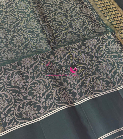 Pure Soft Silk Saree  - Honey & Green Combo - VVPSS055