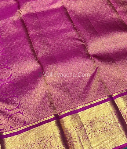Pure Kanchipuram Silk Saree - Pazhum Pazhamum Checks - VVPS017
