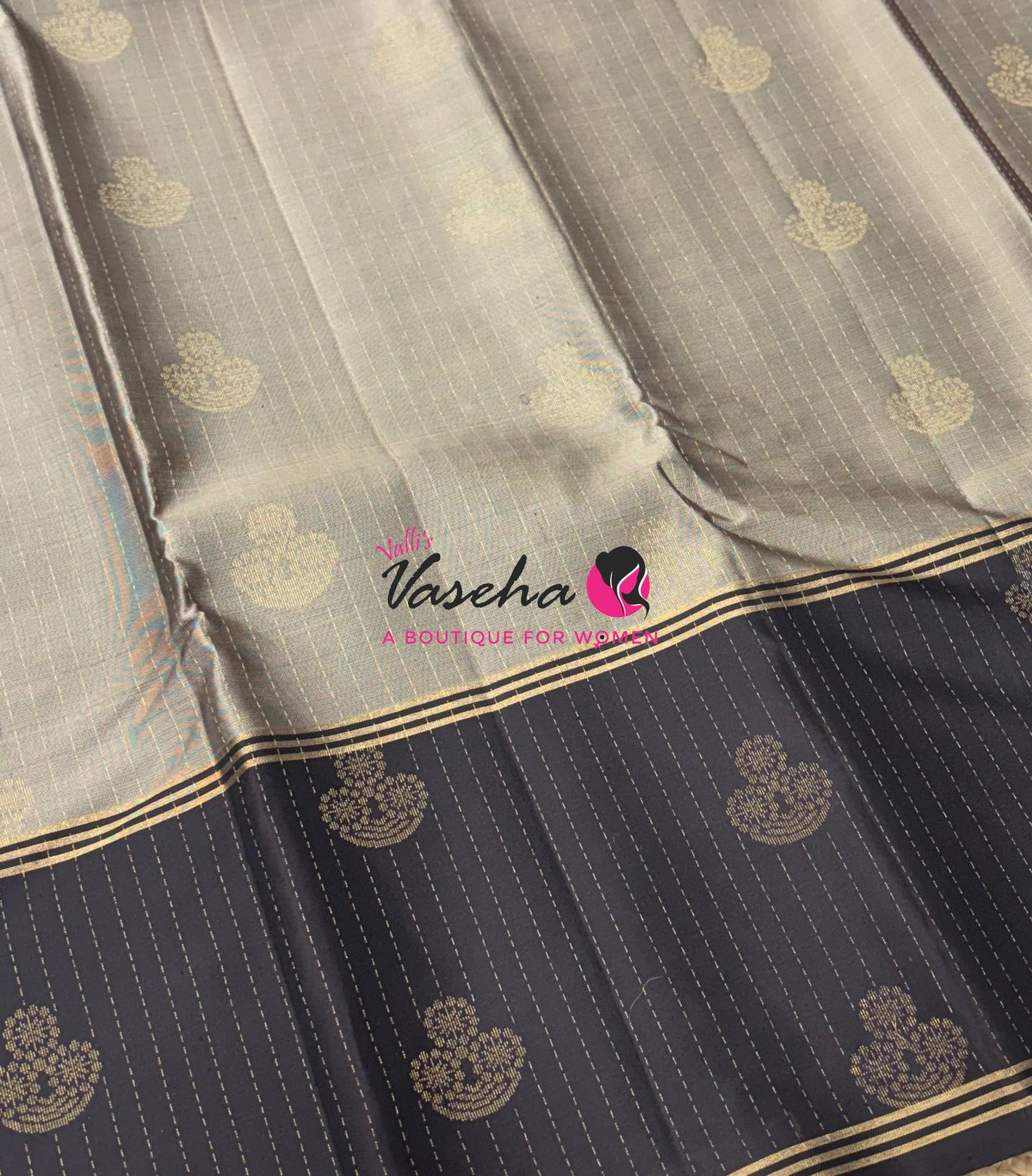 Half Mix - Pure Soft Silk Saree - Vairavoosi Pattern - Long Retta Petta Border with Butta - VVPSS107