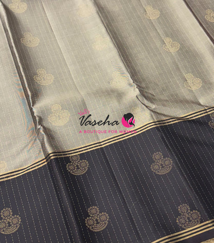 Half Mix - Pure Soft Silk Saree - Vairavoosi Pattern - Long Retta Petta Border with Butta - VVPSS107