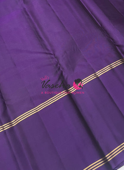 Half Mix - Pure Soft Silk Saree - Long Retta Petta Border with Butta - VVPSS084