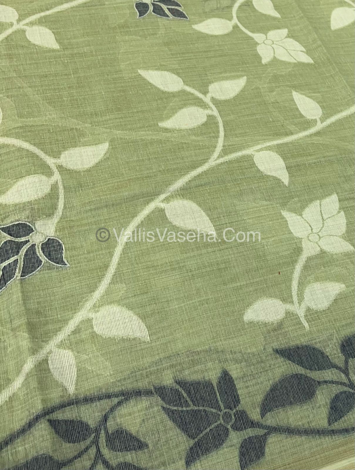Muga Cotton Saree - Contrast Blouse - VVMCS001