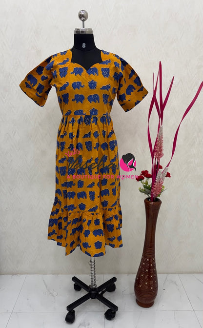 Ready Made - Kalamkari Frock  - VVRKF003