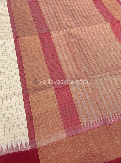 Semi Raw Silk - Lakshadeepam Design Weaving - VVRS004