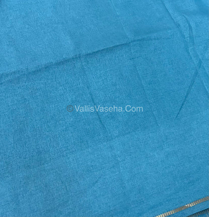 Bhagalpuri Semi Tussar Saree - Blue Shade - VVBTS001