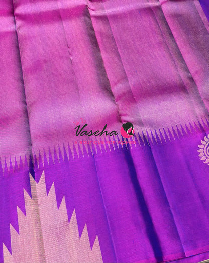 Pure Soft Silk Saree - Jothika Hit design - Purplish Pink - VVPSS011
