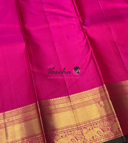 Pure Kanchipuram Silk Saree - Pink Shade  - VVPS067