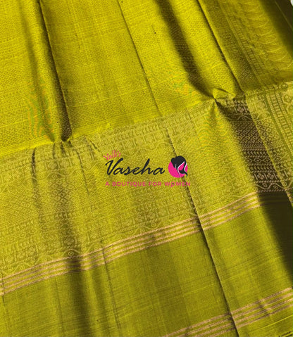 Pure Soft Silk Saree - Purple & Green   Shade - VVPSS116