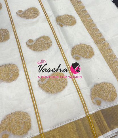 Kerala Cotton Saree - VVKCS029