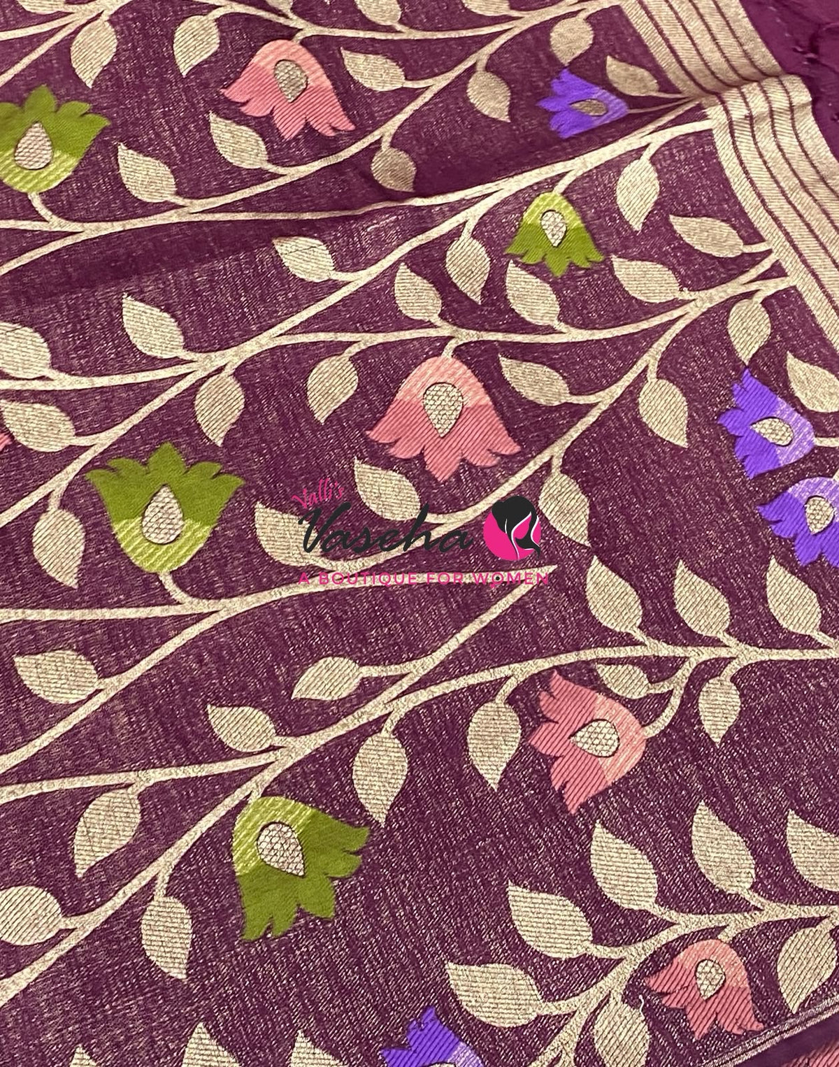 Banarasi - Heritage Meenakari Silk  - Wine Shade - VVBHS012