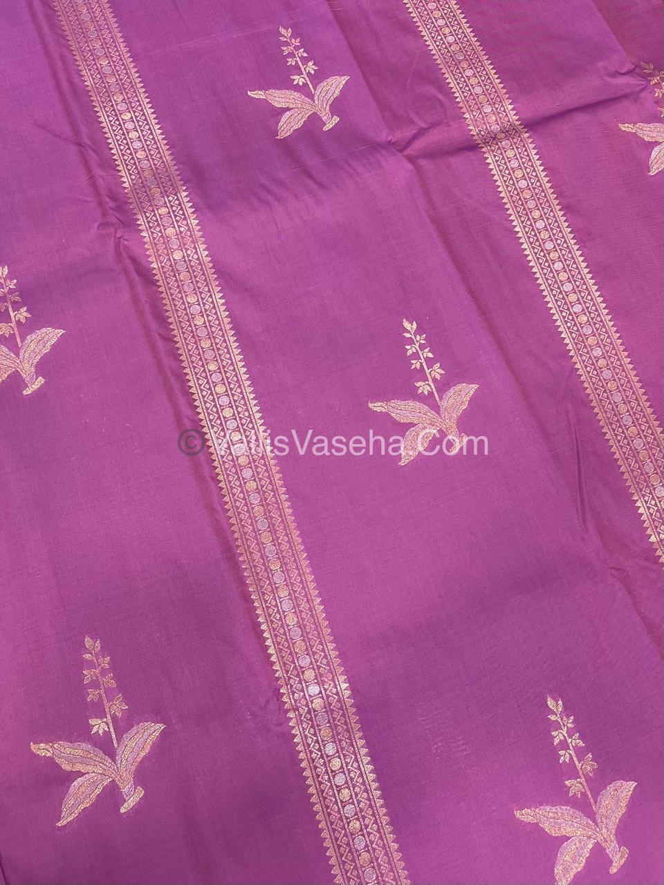 Semi Soft Silk - Border less - Baby Pink Shade -VVSSS034