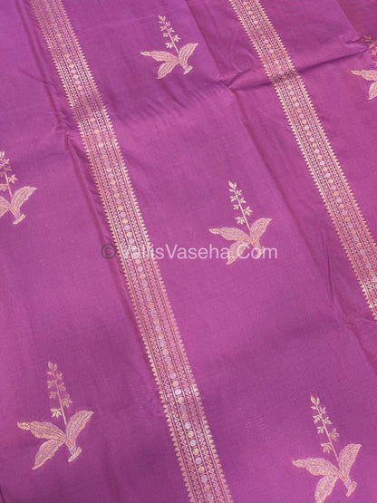 Semi Soft Silk - Border less - Baby Pink Shade -VVSSS034