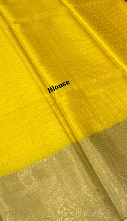 Banarasi - Kathan Silk Saree - Yellow shade - VVBKS001