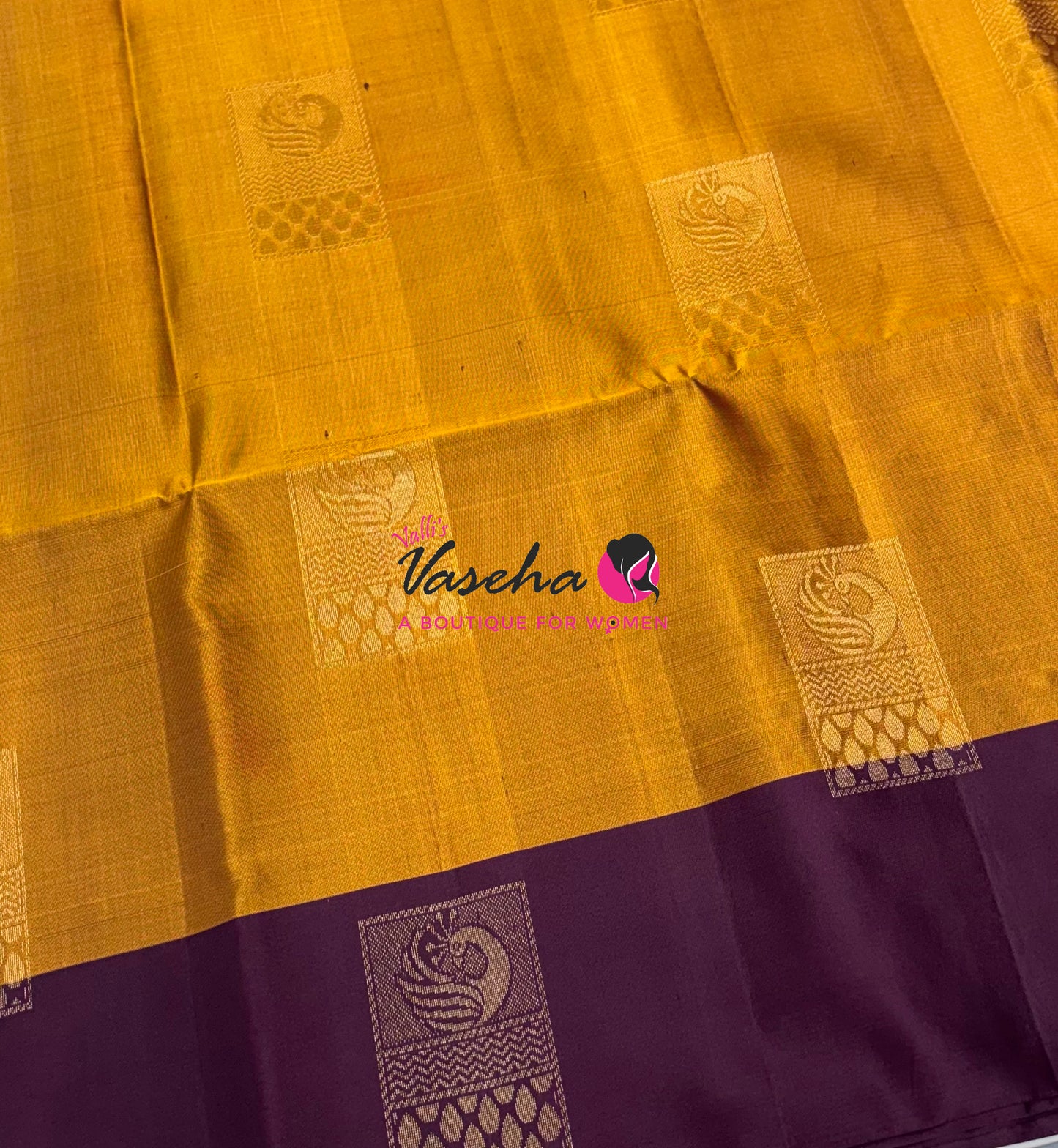 Pure Soft Silk Saree - Yellow & Wine - VVPSS091
